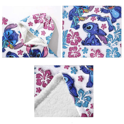Blue Ohana - Personalized Ohana Blanket Hoodie