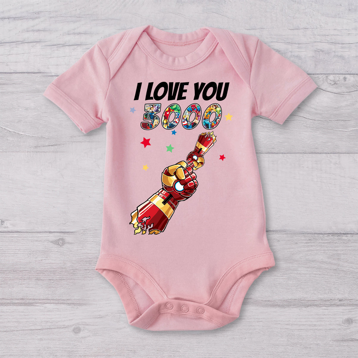 Best Dad Ever I Love You 3000 - Personalized Father T-shirt And Baby Onesie
