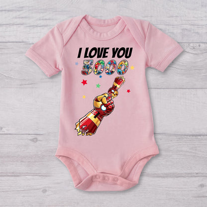 Best Dad Ever I Love You 3000 - Personalized Father T-shirt And Baby Onesie
