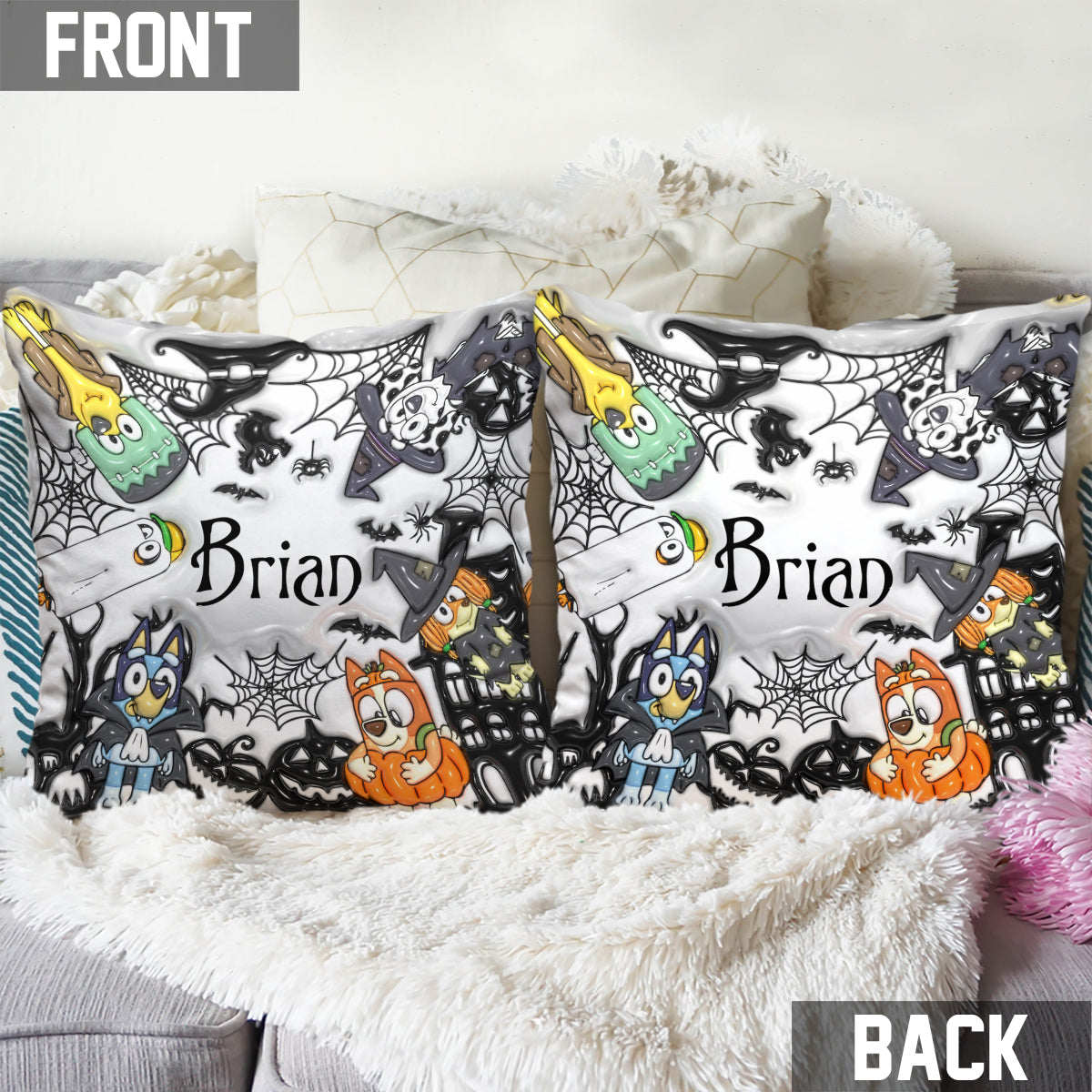 Happy Halloween - Personalized Throw Pillow
