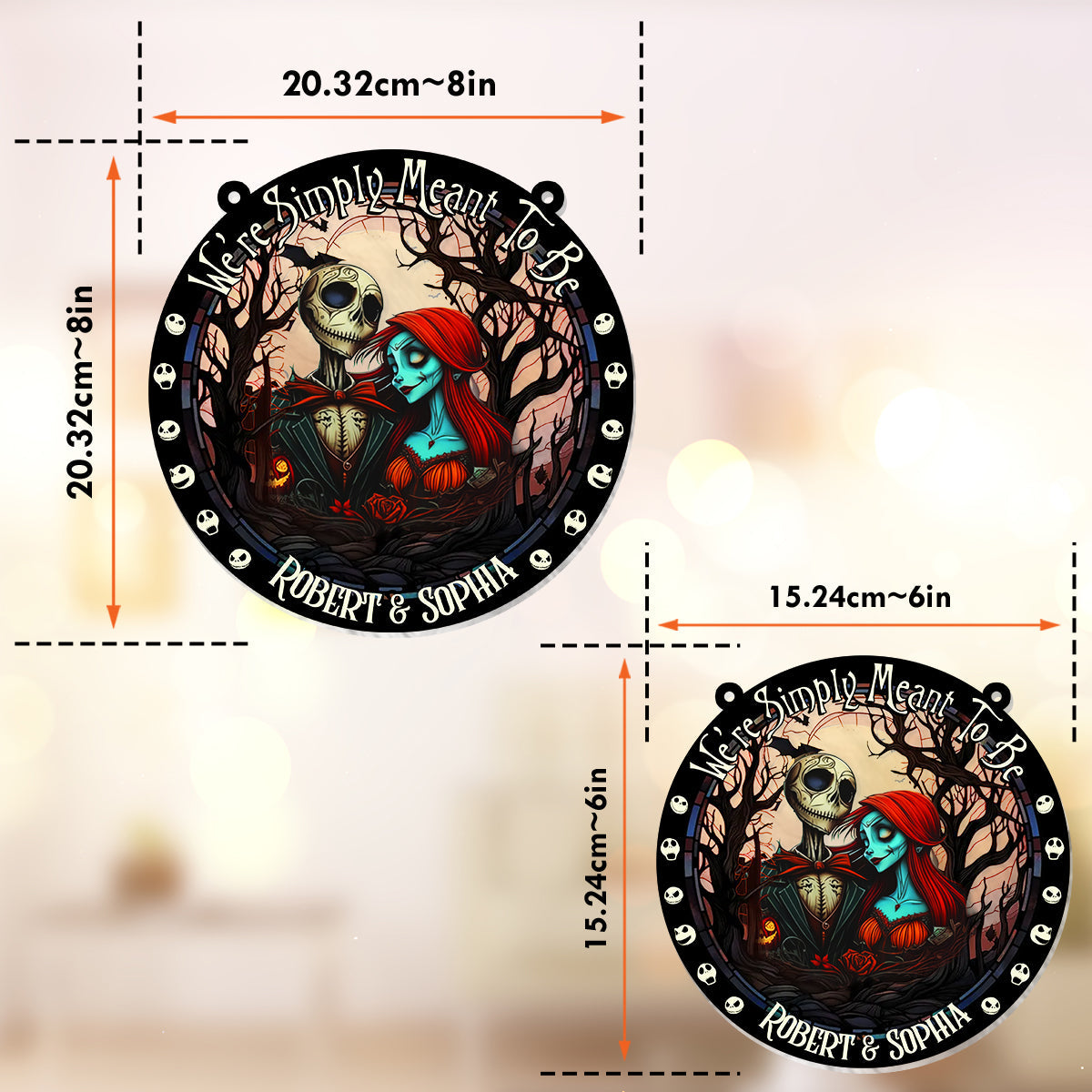 We're Simply Meant To Be - Personalized Nightmare Window Hanging Suncatcher Ornament