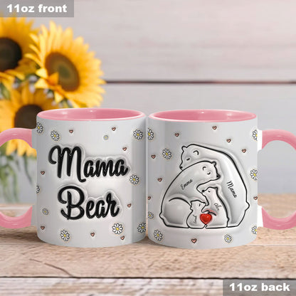 Mama Bear Inflated - Personalized Mother Accent Mug