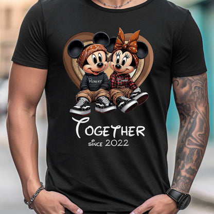Chicano Couple Together Since - Personalized Mouse T-shirt And Hoodie