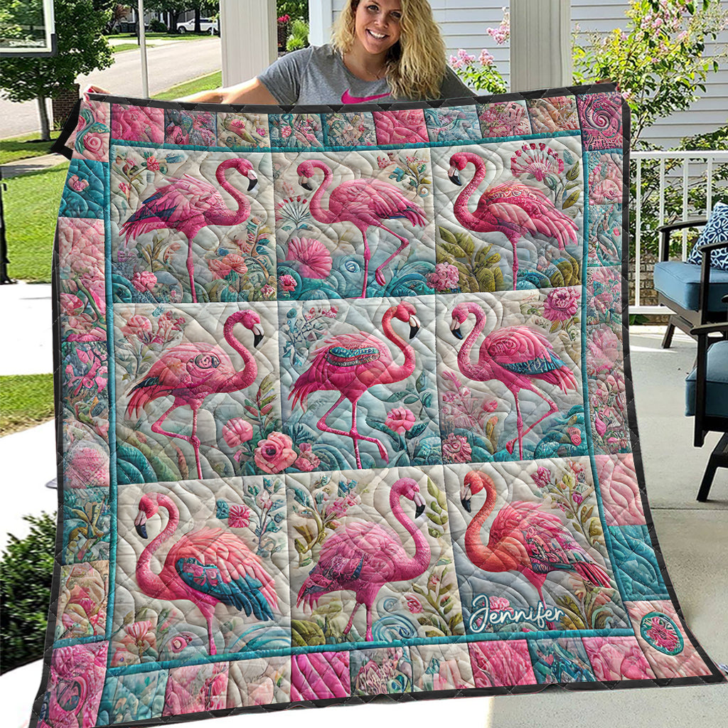 Beautiful Flamingo - Personalized Flamingo Quilt