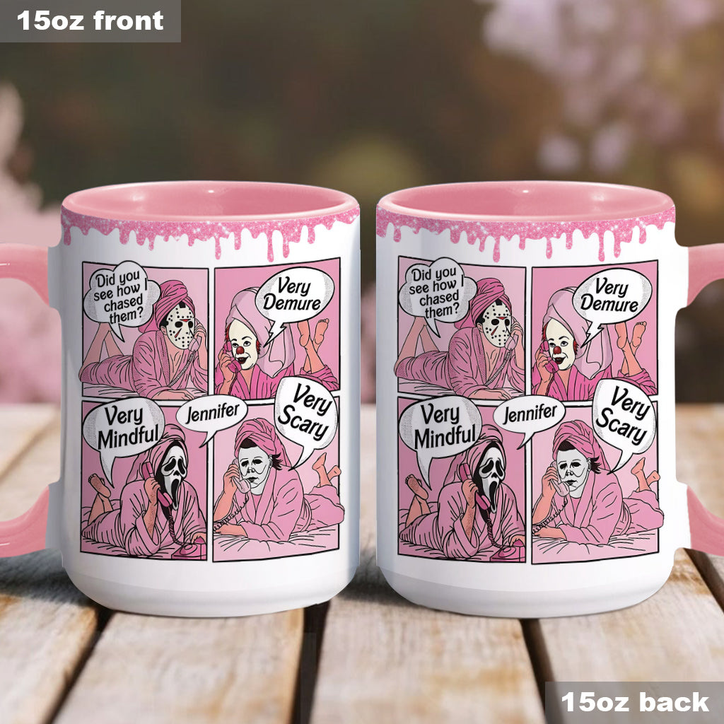 Very Demure, Very Mindful, Very Spooky - Personalized Accent Mug