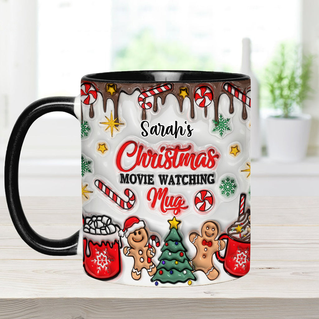 Christmas Movie Watching Mug - Personalized Accent Mug