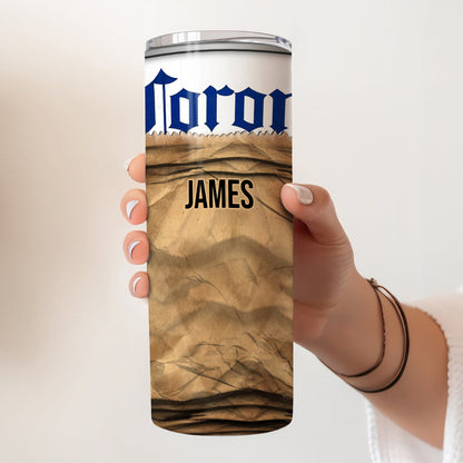 Funny Beer Brand - Personalized Beer Skinny Tumbler
