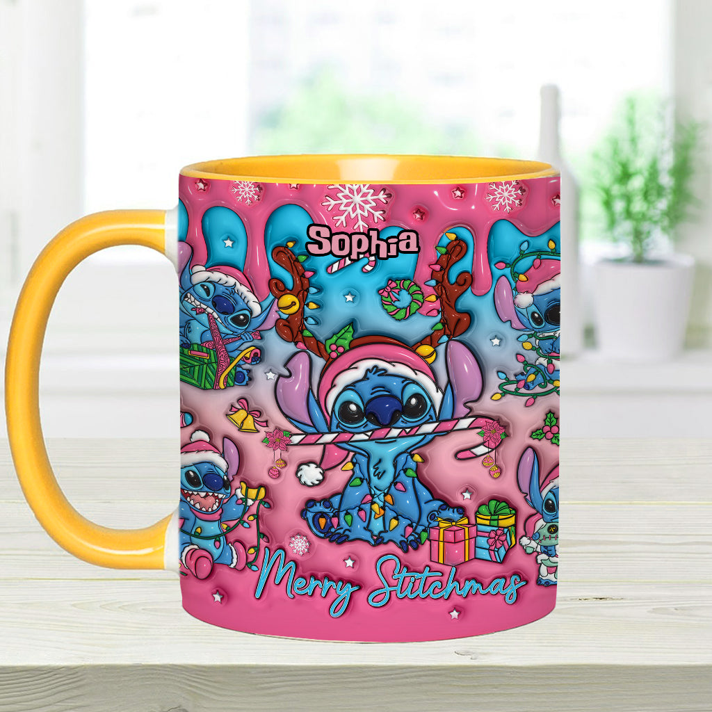 Merry Stitchmas - Personalized Ohana Accent Mug