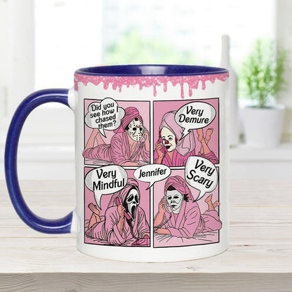 Very Demure, Very Mindful, Very Spooky - Personalized Accent Mug