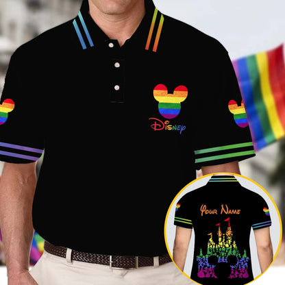 Disney Love Is Love - Personalized LGBT Support Polo Shirt