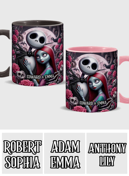 Nightmare Couple Personalized Names - Personalized Nightmare Accent Mug