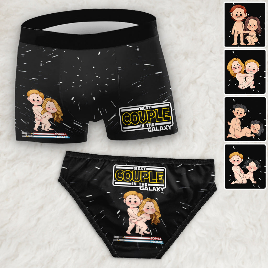 Best Couple In The Galaxy - Personalized The Force Lace Border Women Briefs And Men’s Boxer Briefs