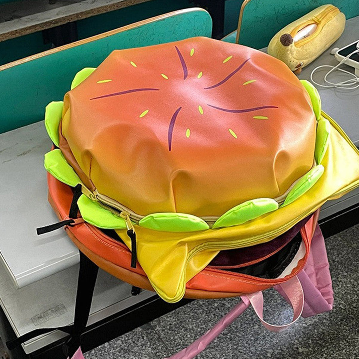 Hamburger Design Backpack - Hamburger Design Backpack