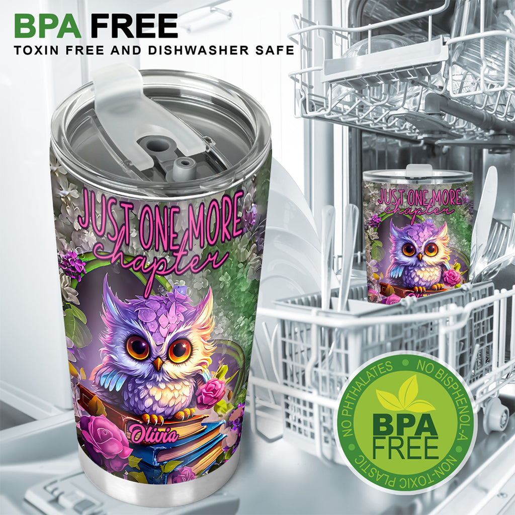Just One More Chapter - Personalized Book Tumbler