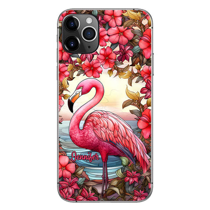 Love Flamingos - Personalized Flamingo Phone Case