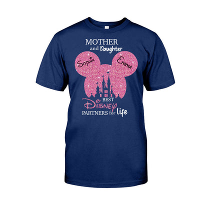 Mother And Daughter Best Partners For Life - Personalized Mouse T-shirt And Hoodie