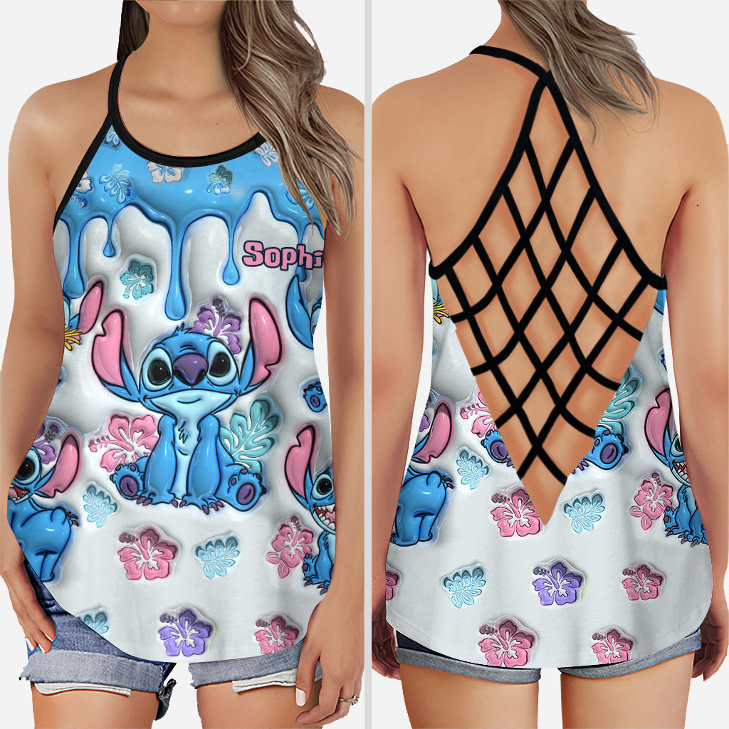 Ohana Means Family - Personalized Ohana Cross Tank Top and Leggings