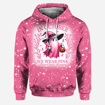 In October We Wear Pink Breast Cancer Awareness Hoodie and Leggings