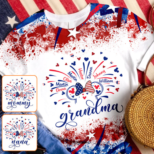 Firework Grandma - Personalized Mouse All Over Shirt