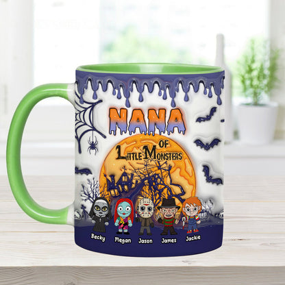 Grandma of Little Monsters - Personalized Mother Accent Mug