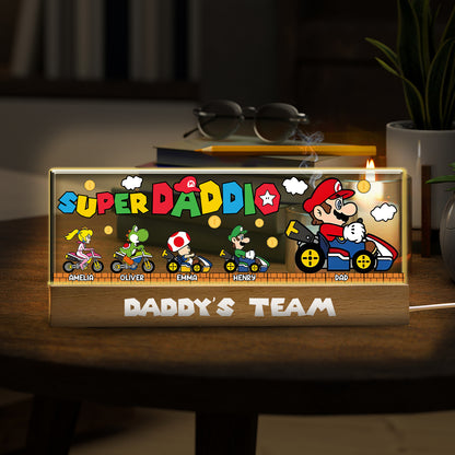 Super Daddio/ Mommio - Personalized Super Plumber Custom LED Night Light