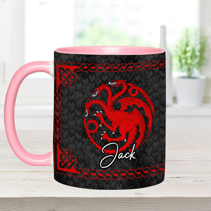 Team Black - Personalized Thrones Game Accent Mug