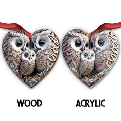 1st Christmas Owl Family - Personalized Kid Ornament