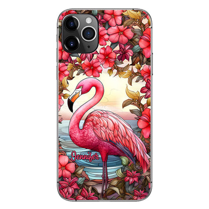 Love Flamingos - Personalized Flamingo Phone Case