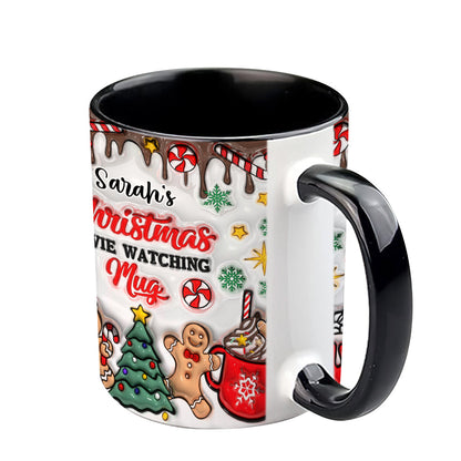 Christmas Movie Watching Mug - Personalized Accent Mug
