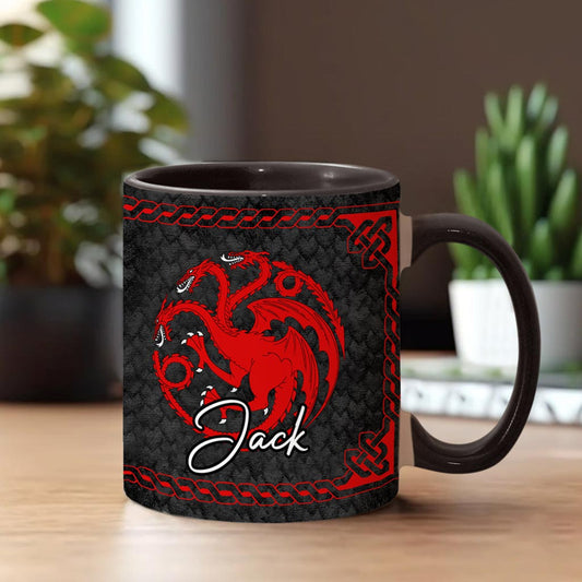 Team Black - Personalized Thrones Game Accent Mug