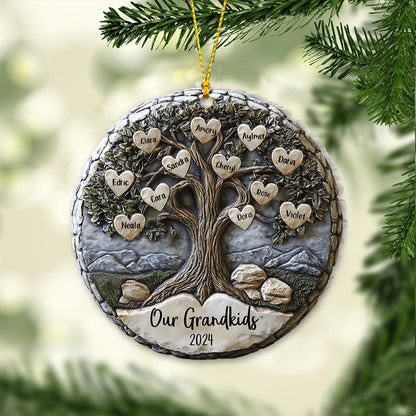 Our Grandkids 2024 - Personalized Grandma Ornament