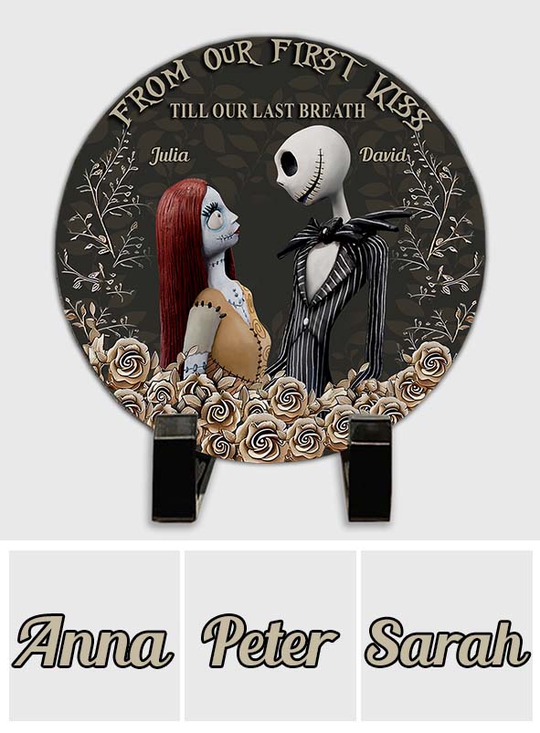 From Our First Kiss - Personalized Nightmare Round Shaped Stone