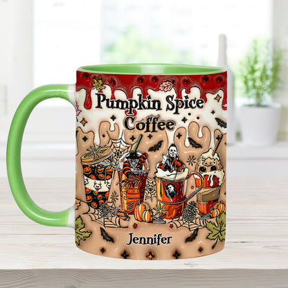 Autumn Leaves Pumpkin Spice Latte - Personalized Accent Mug
