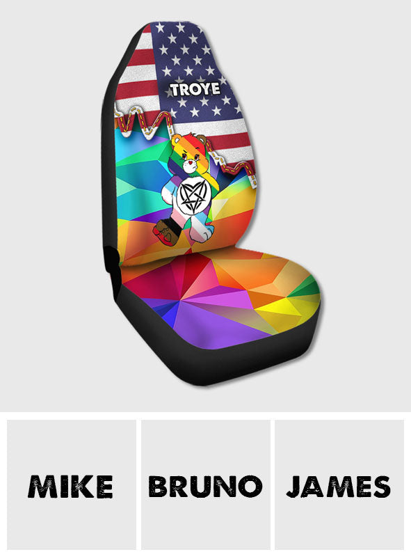 I am brave I am bruised This Is Me - Personalized LGBT Support Seat Covers