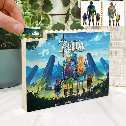 Best Dad Ever - Personalized The Hero's Legend One-sided Horizontal Rectangle Building Brick Blocks