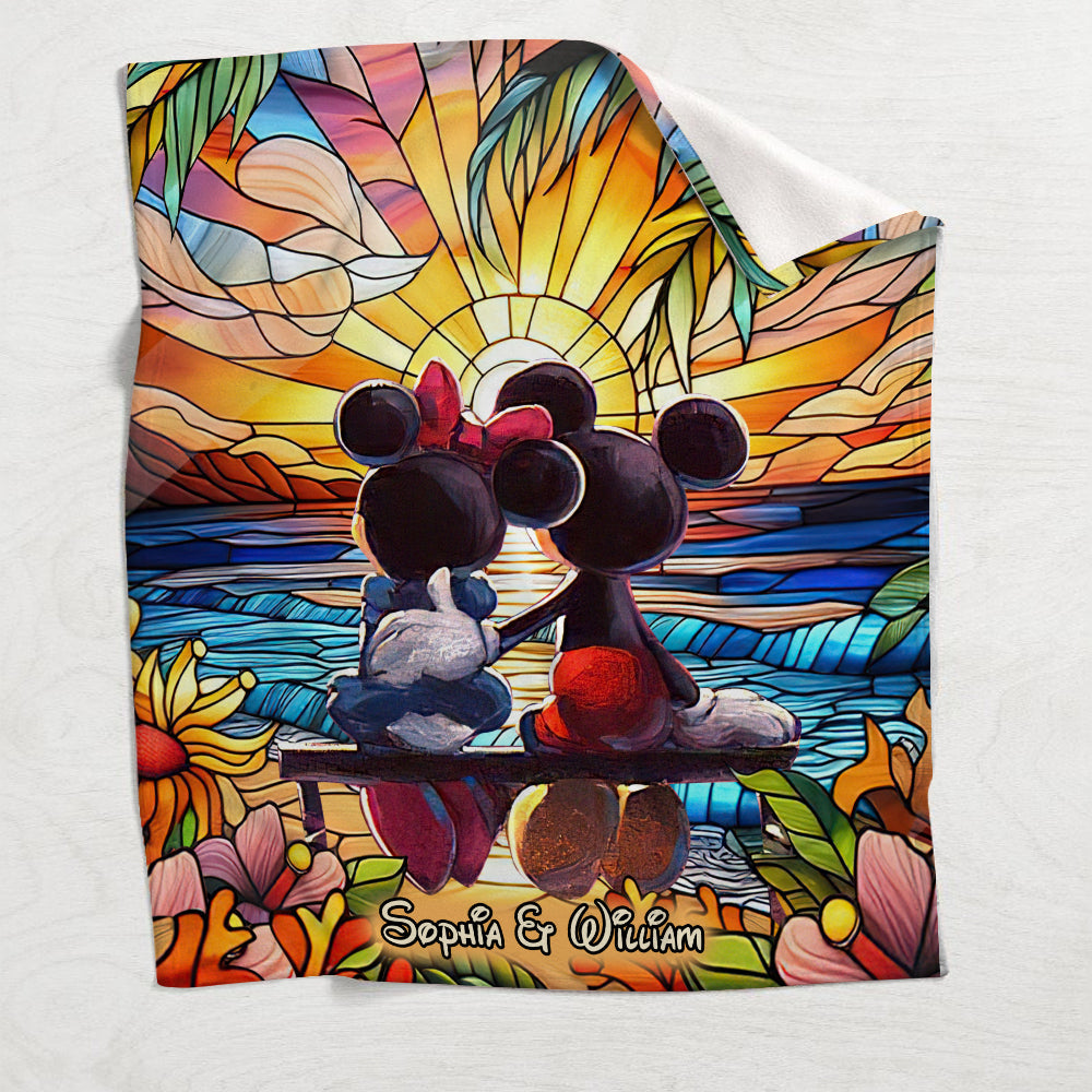 Romantic Sunset - Personalized Mouse Blanket