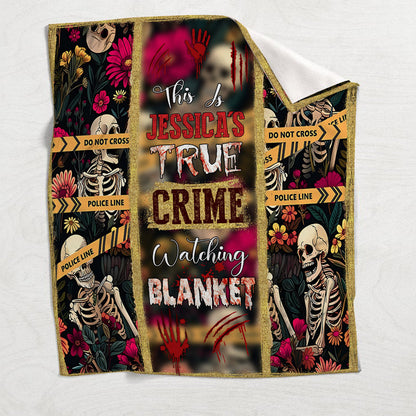 This Is My True Crime Watching Blanket - Personalized Blanket