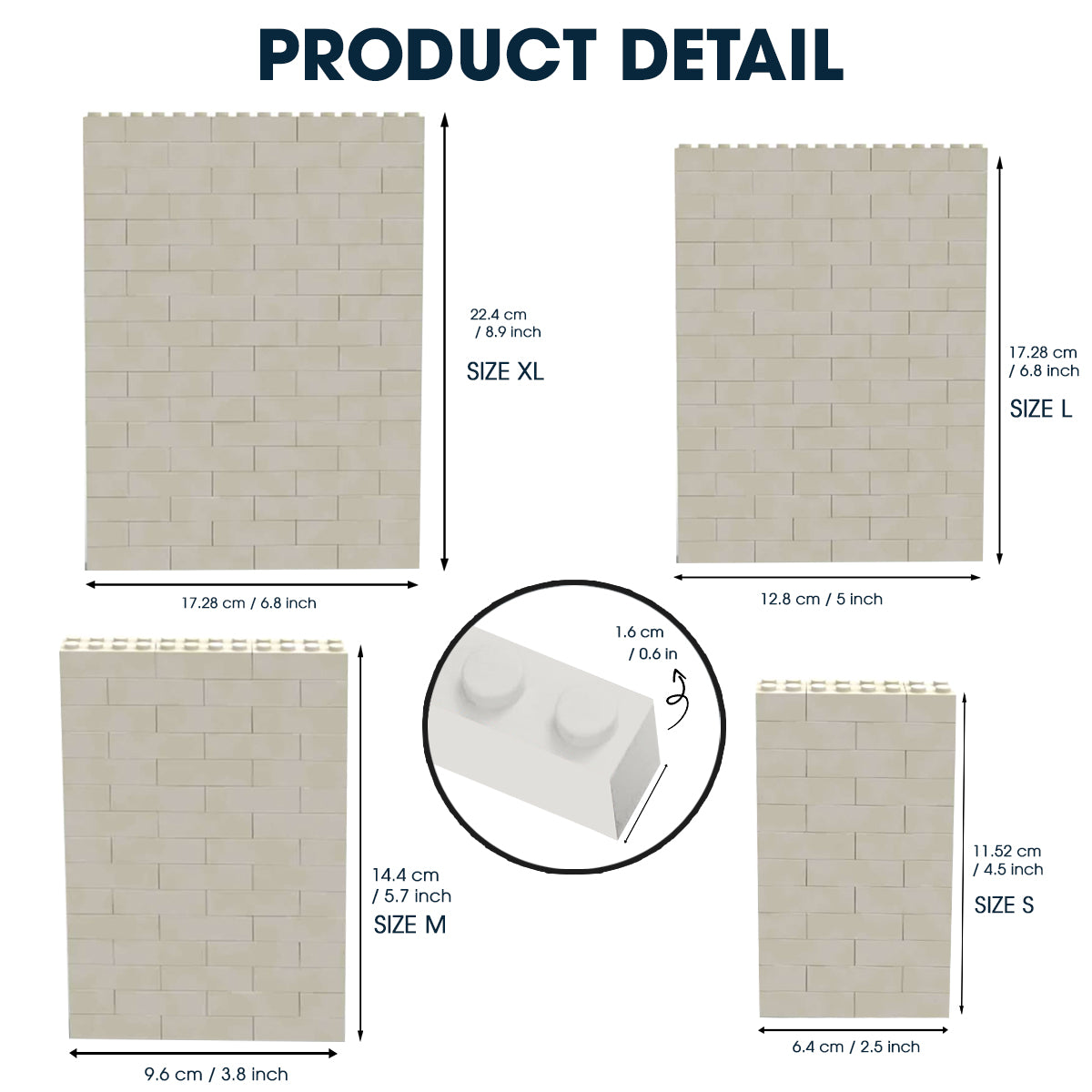 My Missing Piece - Personalized Couple Vertical Rectangle Building Brick Blocks Printed On Both Sides