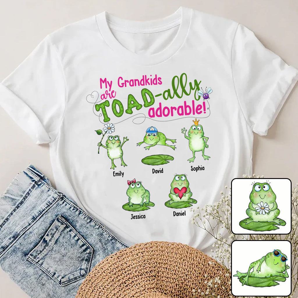 My Grandkids Are Toad-ally - Personalized Grandma T-shirt And Hoodie