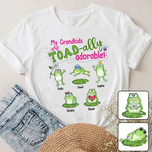 My Grandkids Are Toad-ally - Personalized Grandma T-shirt And Hoodie