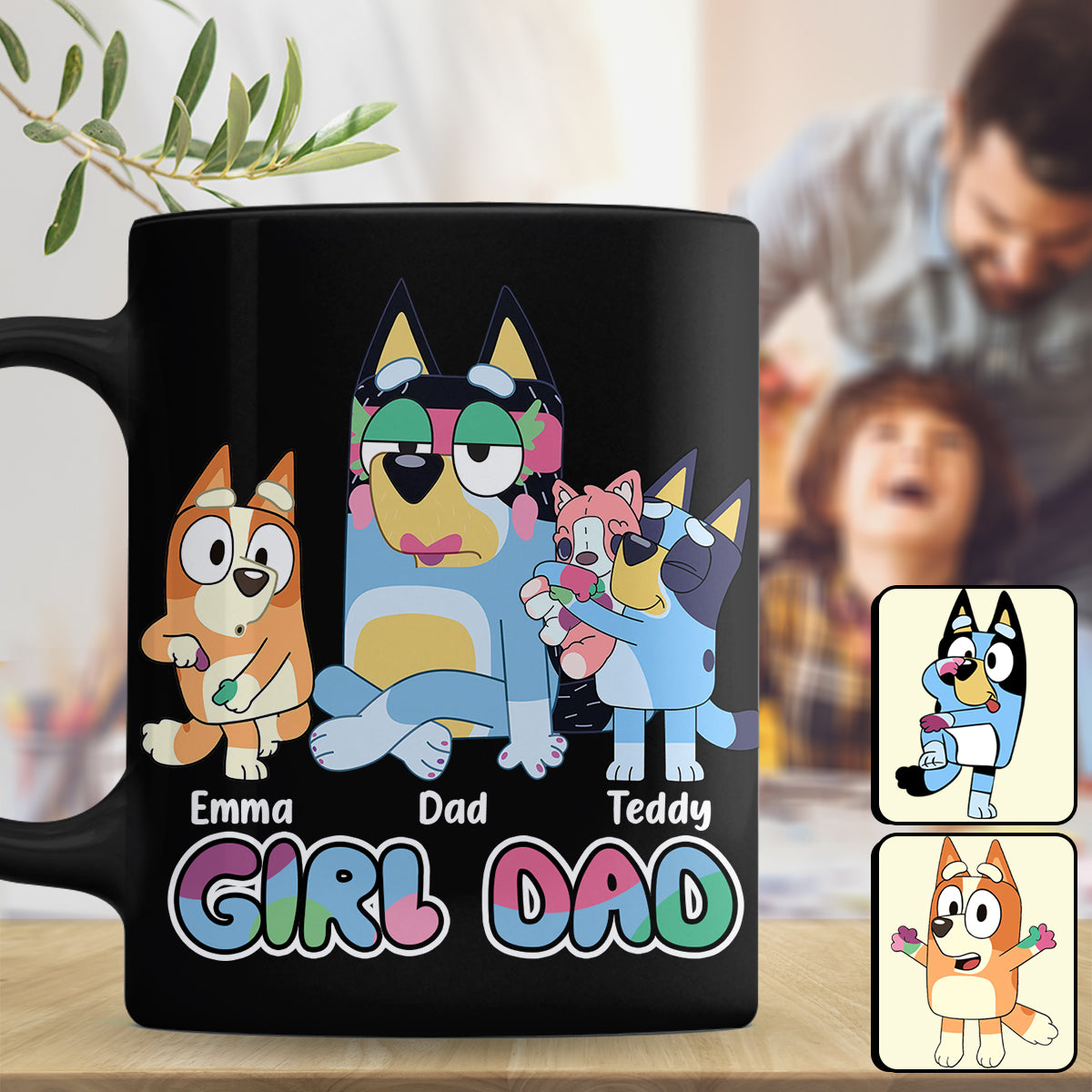 Girl's Dad - Personalized Father Mug