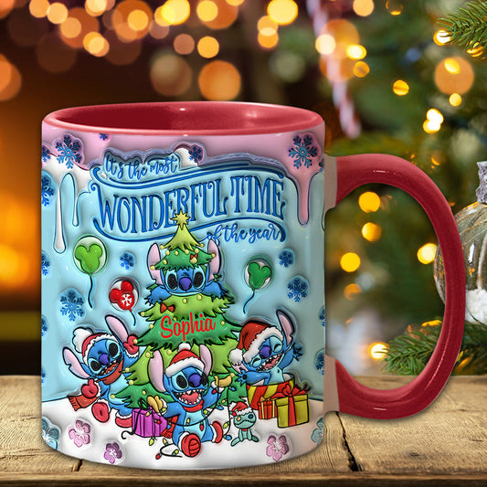 Merry Stitchmas - Personalized Ohana Accent Mug