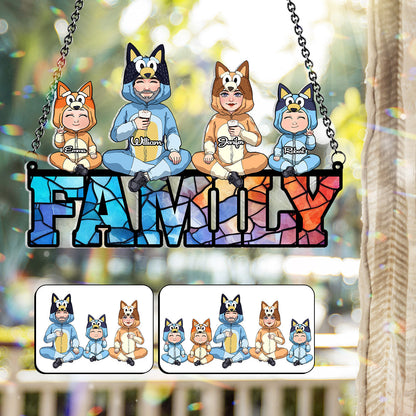 Cool Family - Personalized Family Window Hanging Suncatcher Ornament