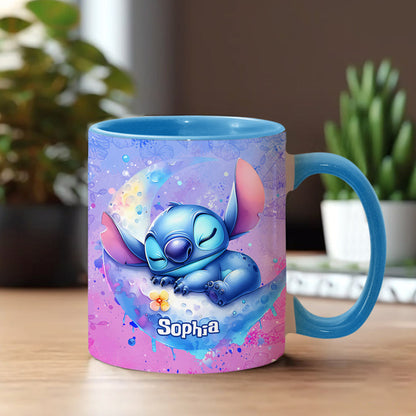 Sleepy Moon - Personalized Ohana Accent Mug