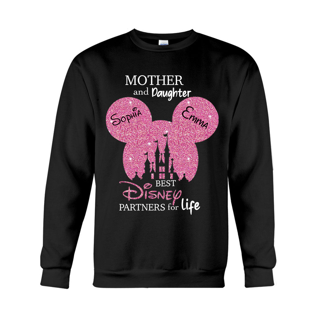 Mother And Daughter Best Partners For Life - Personalized Mouse T-shirt And Hoodie