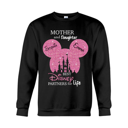 Mother And Daughter Best Partners For Life - Personalized Mouse T-shirt And Hoodie