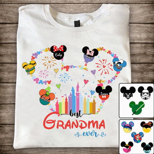 Best Grandma Mom Ever - Personalized Mouse T-shirt And Hoodie