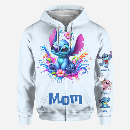 Blue Mother - Personalized Ohana All Over Shirt