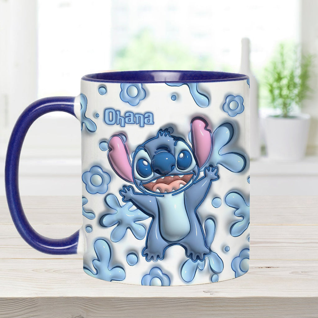Ohana Blue - Personalized Ohana Accent Mug