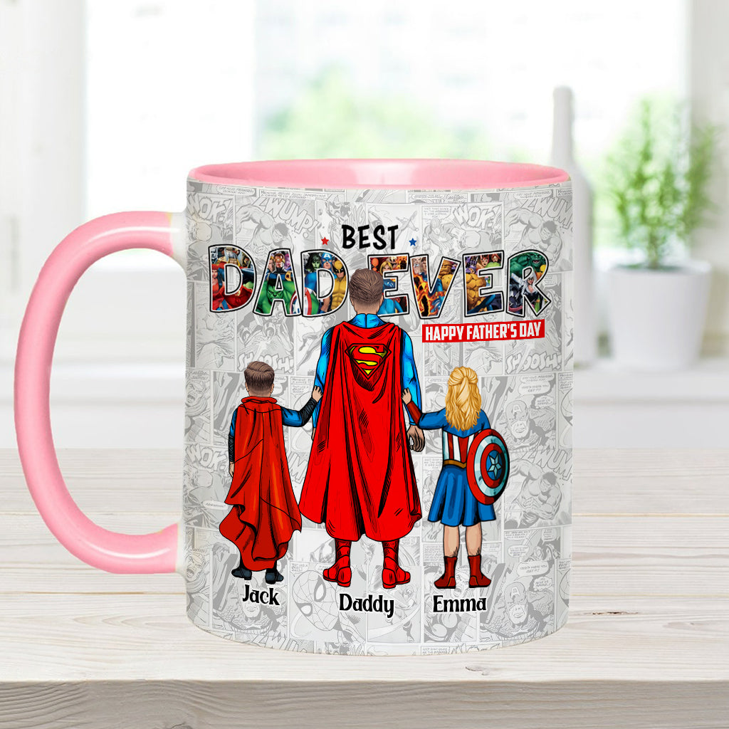 Best Super Dad Ever - Personalized Father Accent Mug